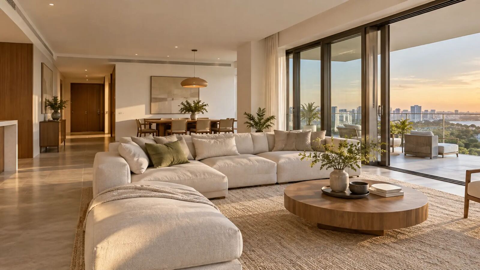 Interior moderno e luminoso de um imóvel
